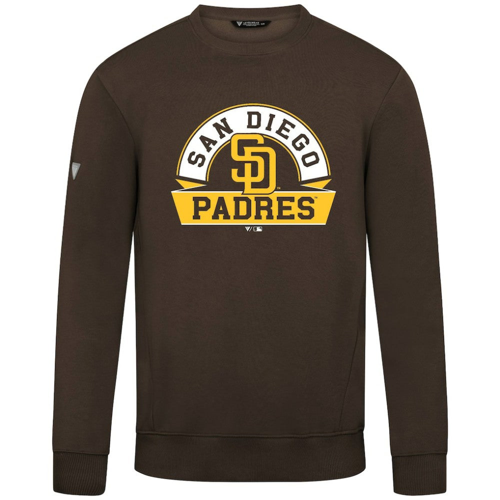 San Diego Padres Levelwear Zane Banner Arch Sweatshirt - Brown