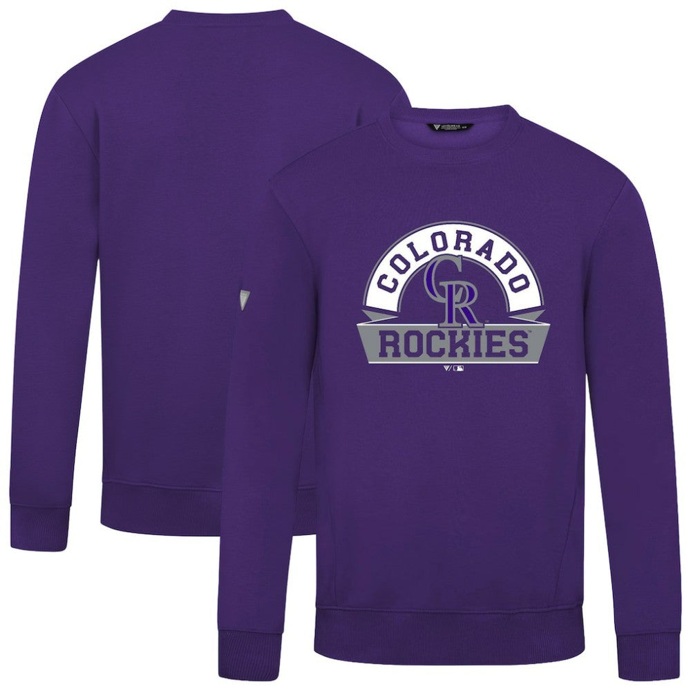 Colorado Rockies Levelwear Zane Banner Arch Sweatshirt - Purple