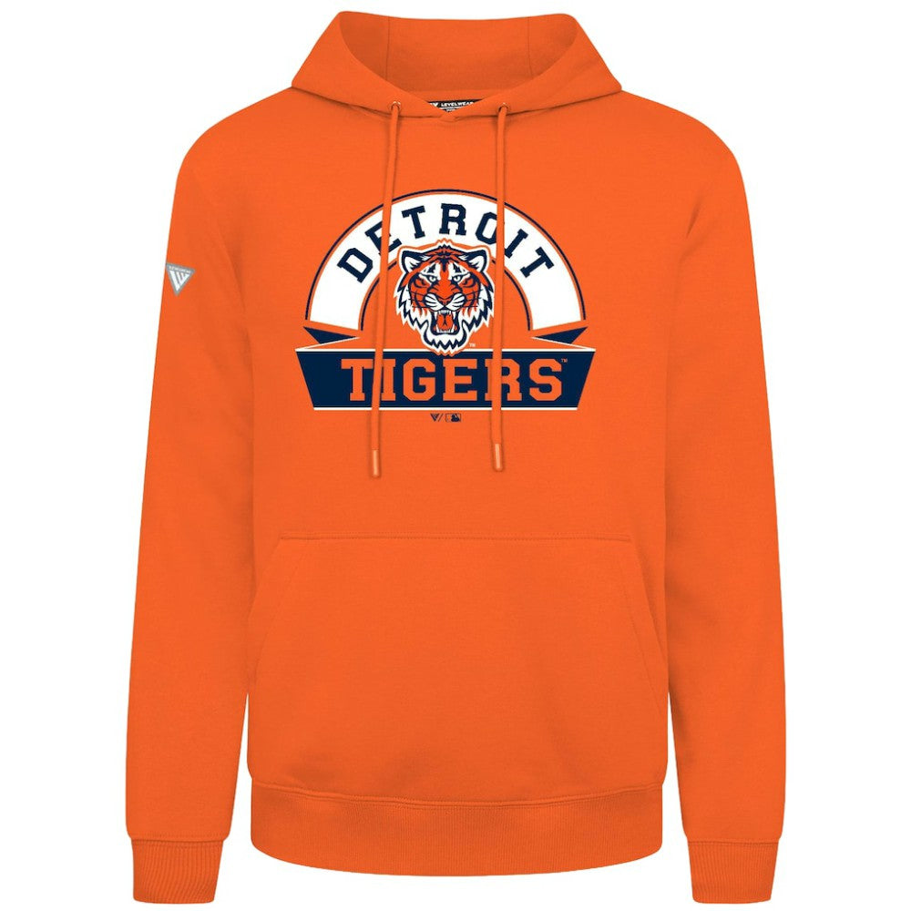 Detroit Tigers Levelwear Podium Banner Arch Hoodie - Orange