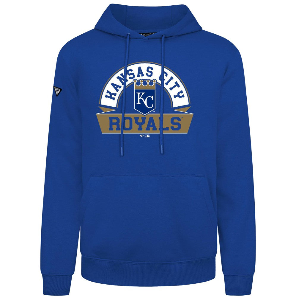 Kansas City Royals Levelwear Podium Banner Arch Hoodie - Royal