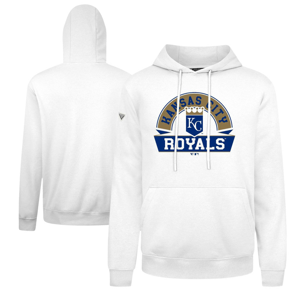 Kansas City Royals Levelwear Podium Banner Arch Hoodie - White