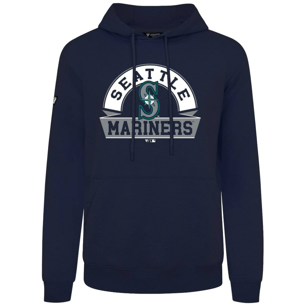 Seattle Mariners Levelwear Podium Banner Arch Hoodie - Navy