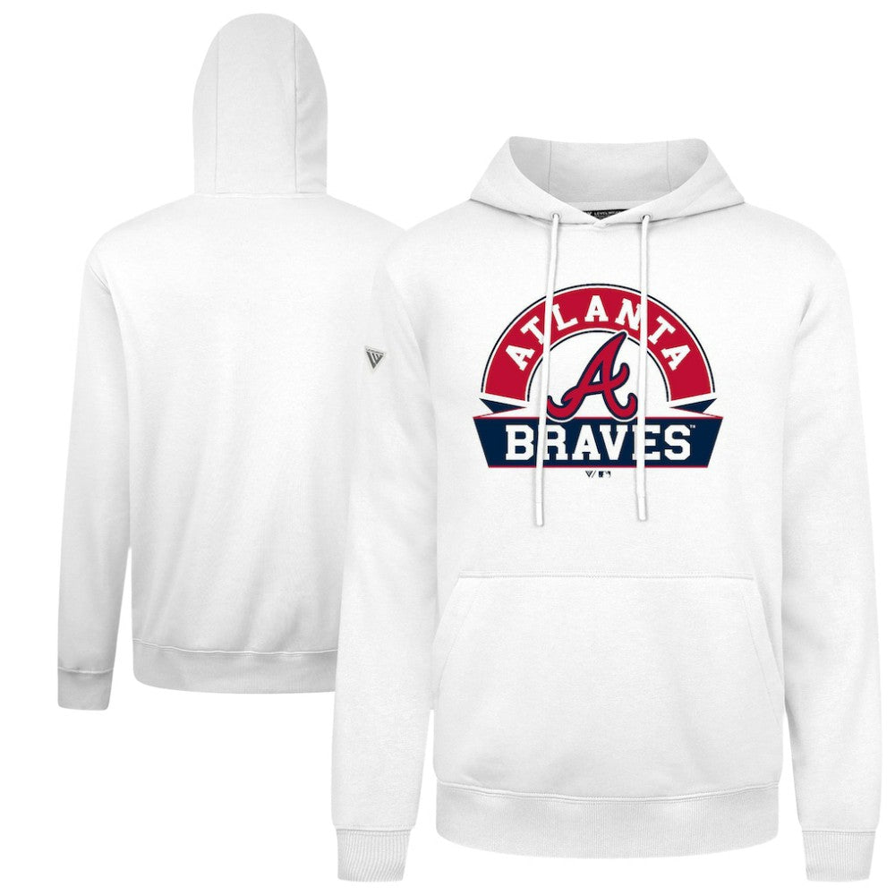 Atlanta Braves Levelwear Podium Banner Arch Hoodie - White