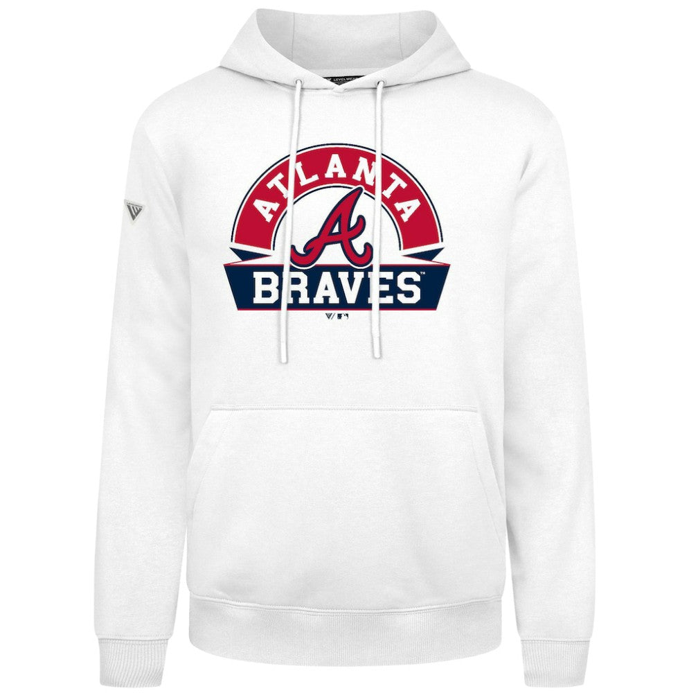 Atlanta Braves Levelwear Podium Banner Arch Hoodie - White