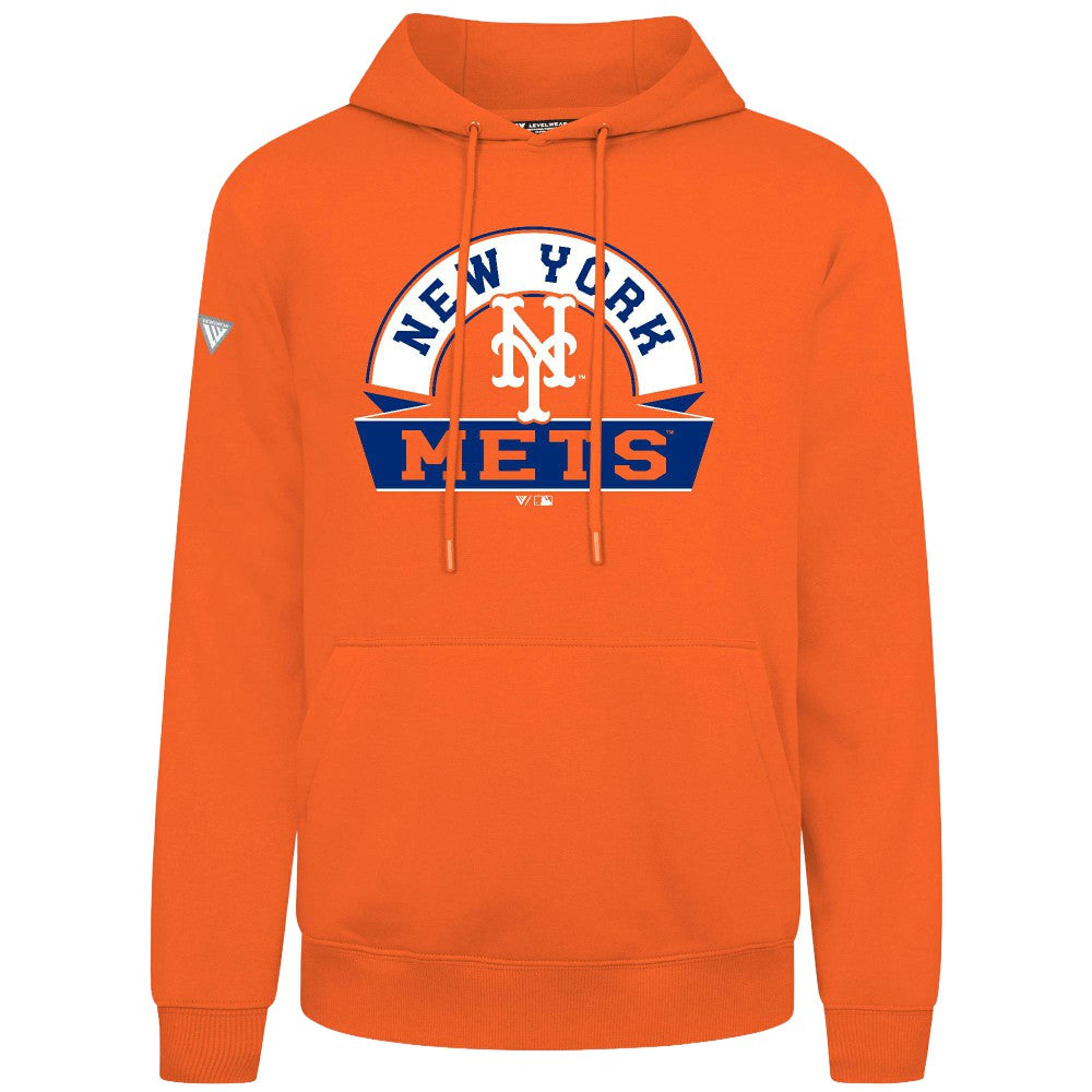 New York Mets Levelwear Podium Banner Arch Hoodie - Orange