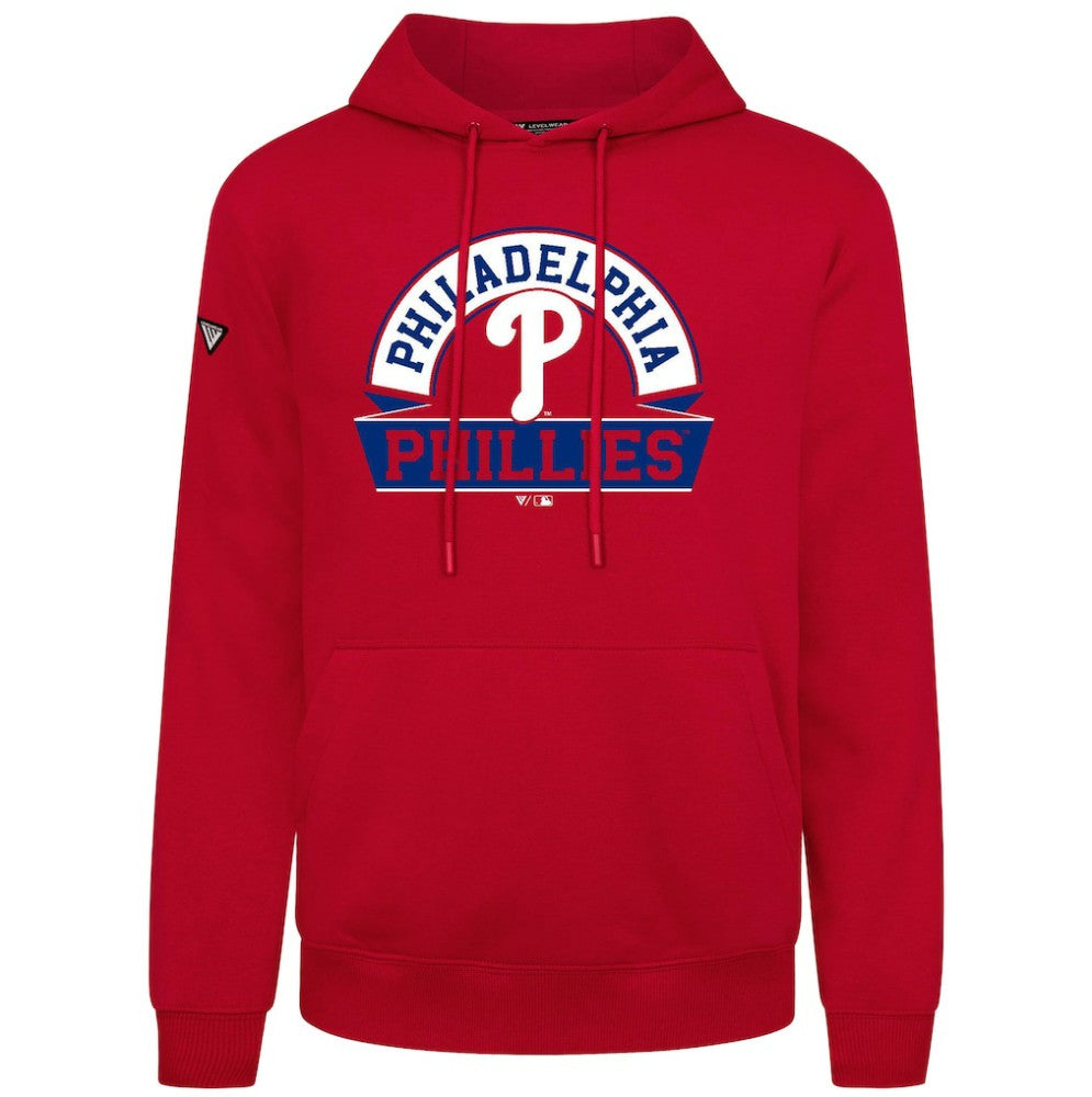 Philadelphia Phillies Levelwear Podium Banner Arch Hoodie - Red