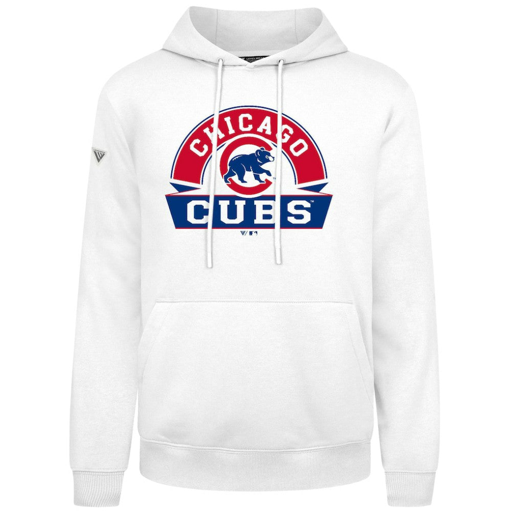 Chicago Cubs Levelwear Podium Banner Arch Hoodie - White