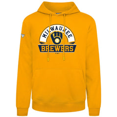 Milwaukee Brewers Levelwear Podium Banner Arch Hoodie - Gold