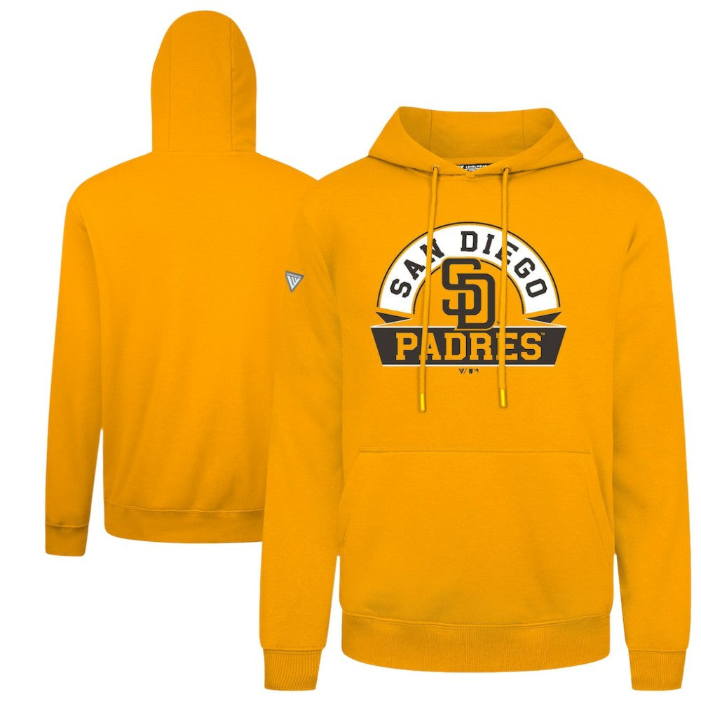 San Diego Padres Levelwear Podium Banner Arch Hoodie - Gold