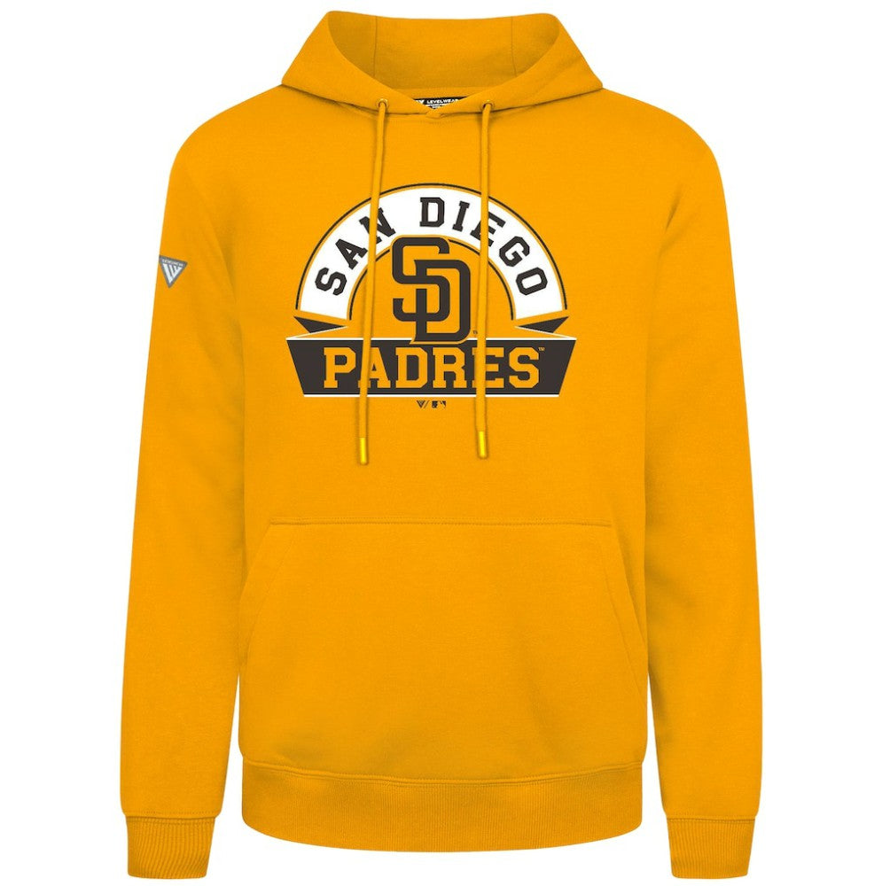 San Diego Padres Levelwear Podium Banner Arch Hoodie - Gold