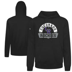 Colorado Rockies Levelwear Podium Banner Arch Hoodie - Black