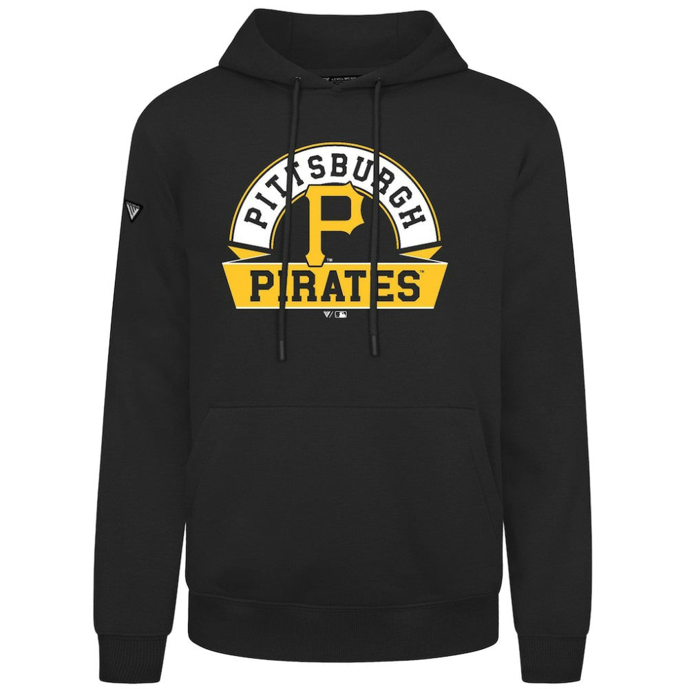 Pittsburgh Pirates Levelwear Podium Banner Arch Hoodie - Black