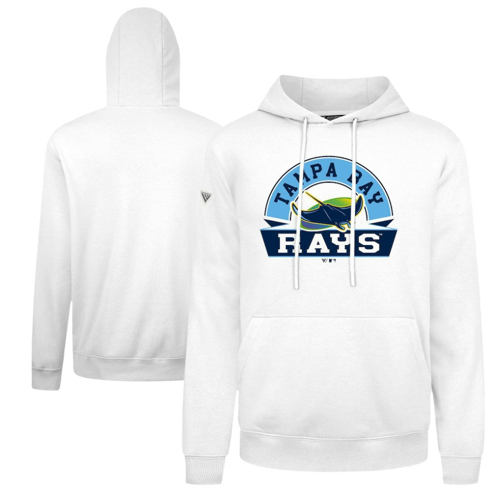 Tampa Bay Rays Levelwear Podium Banner Arch Hoodie - White