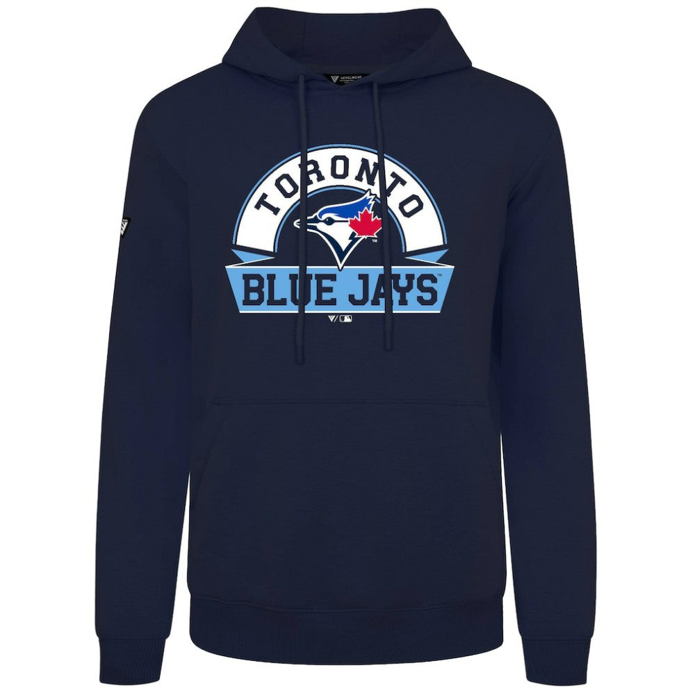 Toronto Blue Jays Levelwear Podium Banner Arch Hoodie - Navy