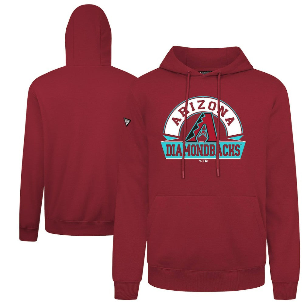 Arizona Diamondbacks Levelwear Podium Banner Arch Hoodie - Red