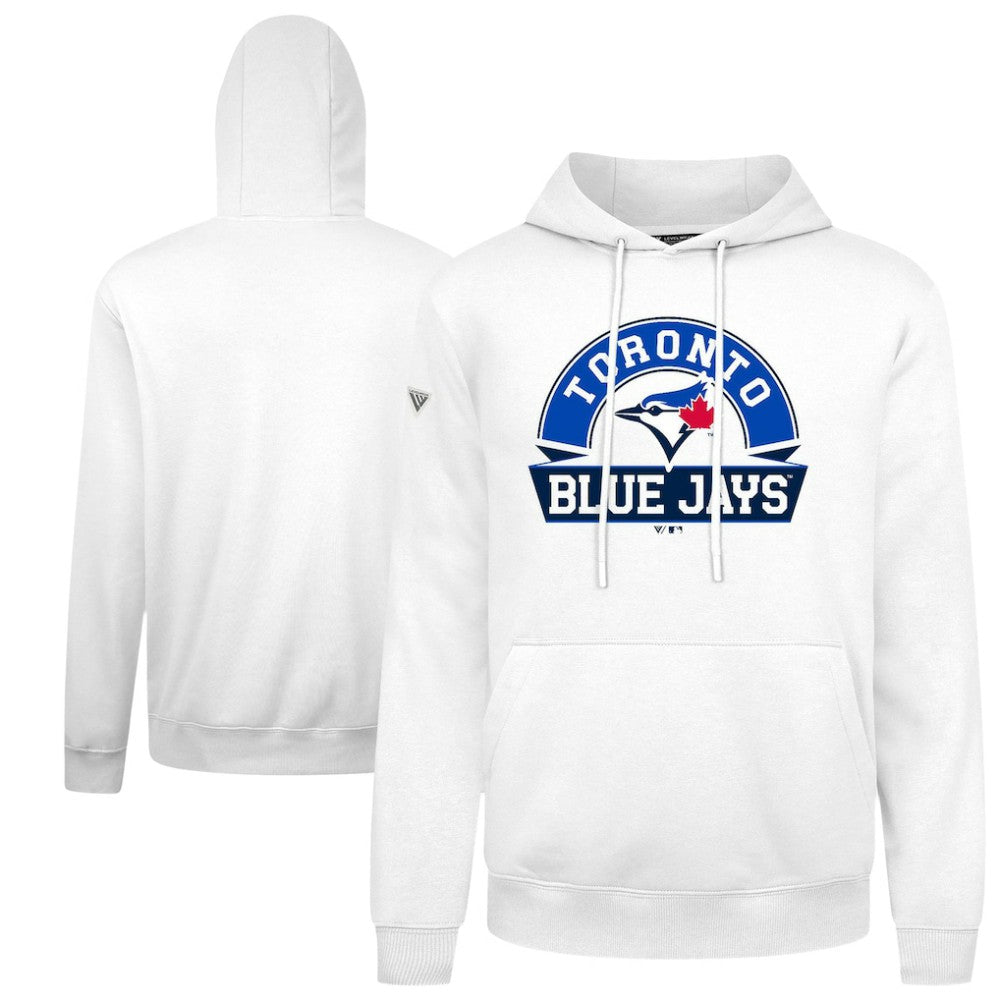 Toronto Blue Jays Levelwear Podium Banner Arch Hoodie - White