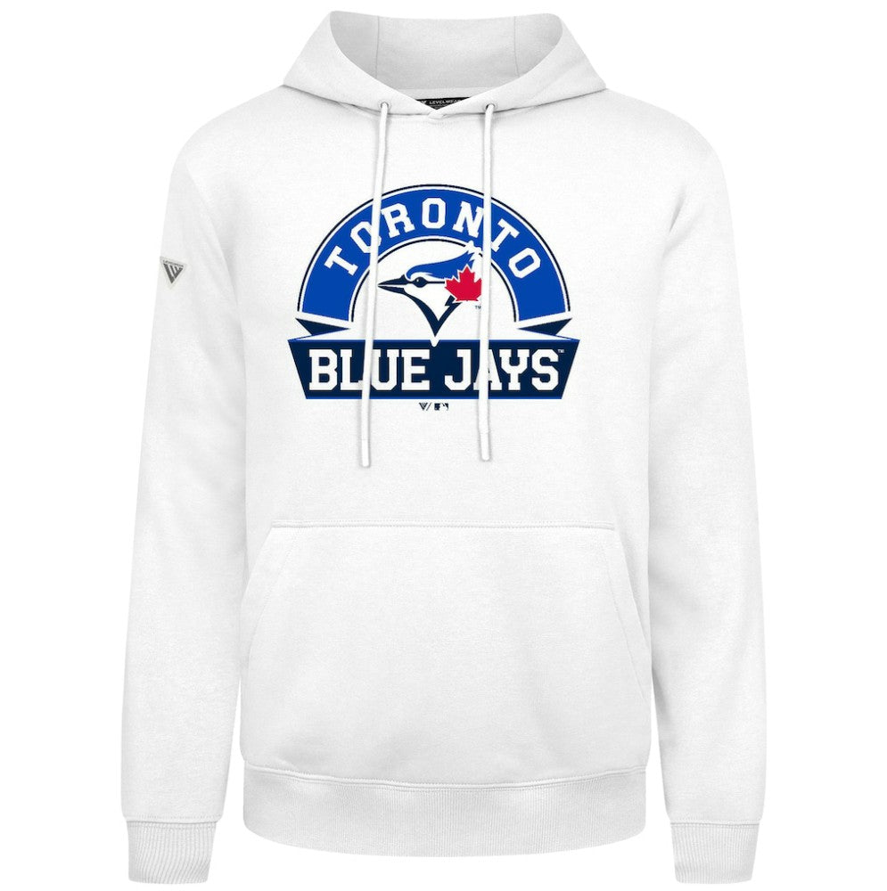 Toronto Blue Jays Levelwear Podium Banner Arch Hoodie - White