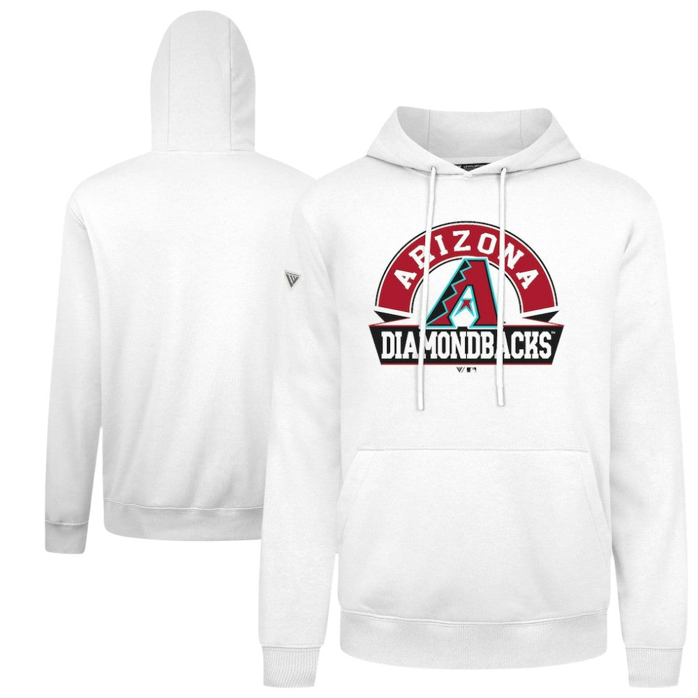 Arizona Diamondbacks Levelwear Podium Banner Arch Hoodie - White