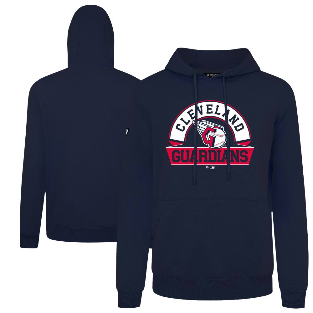 Cleveland Guardians Levelwear Podium Banner Arch Hoodie - Navy