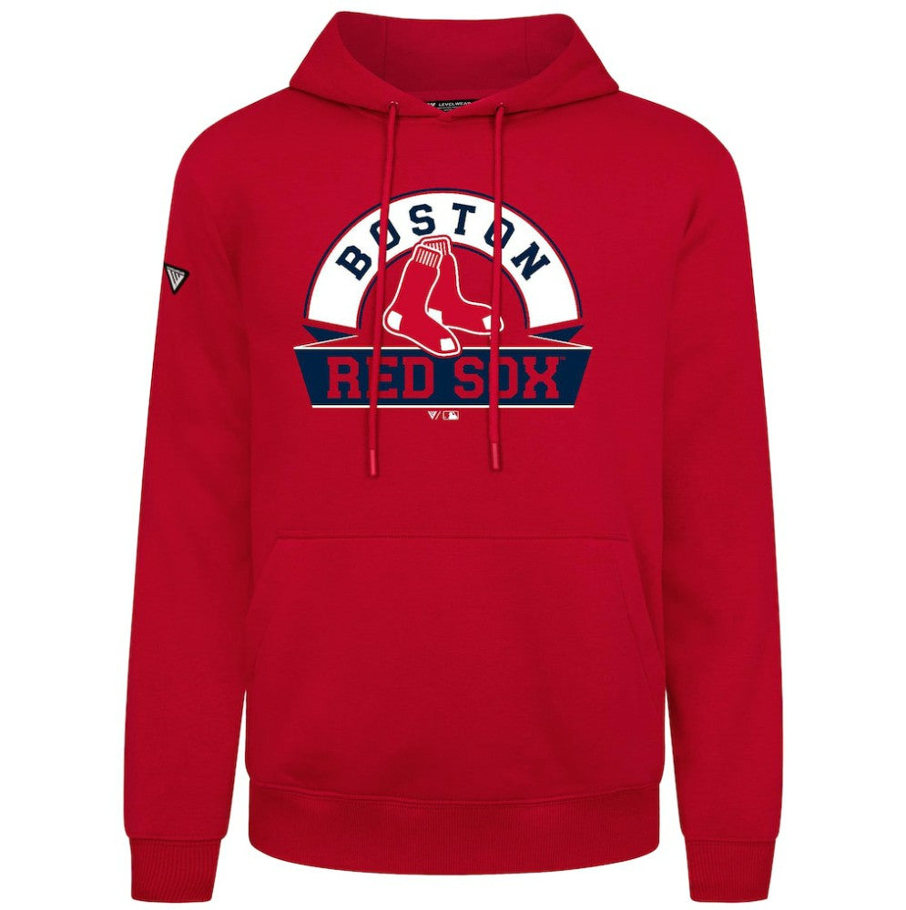 Boston Red Sox Levelwear Podium Banner Arch Hoodie - Red