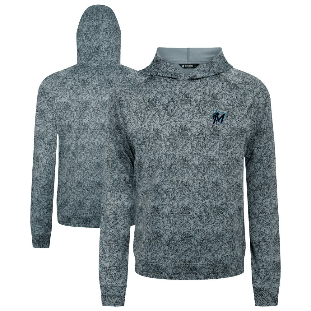 Miami Marlins Levelwear Albatross Raglan Hoodie - Gray