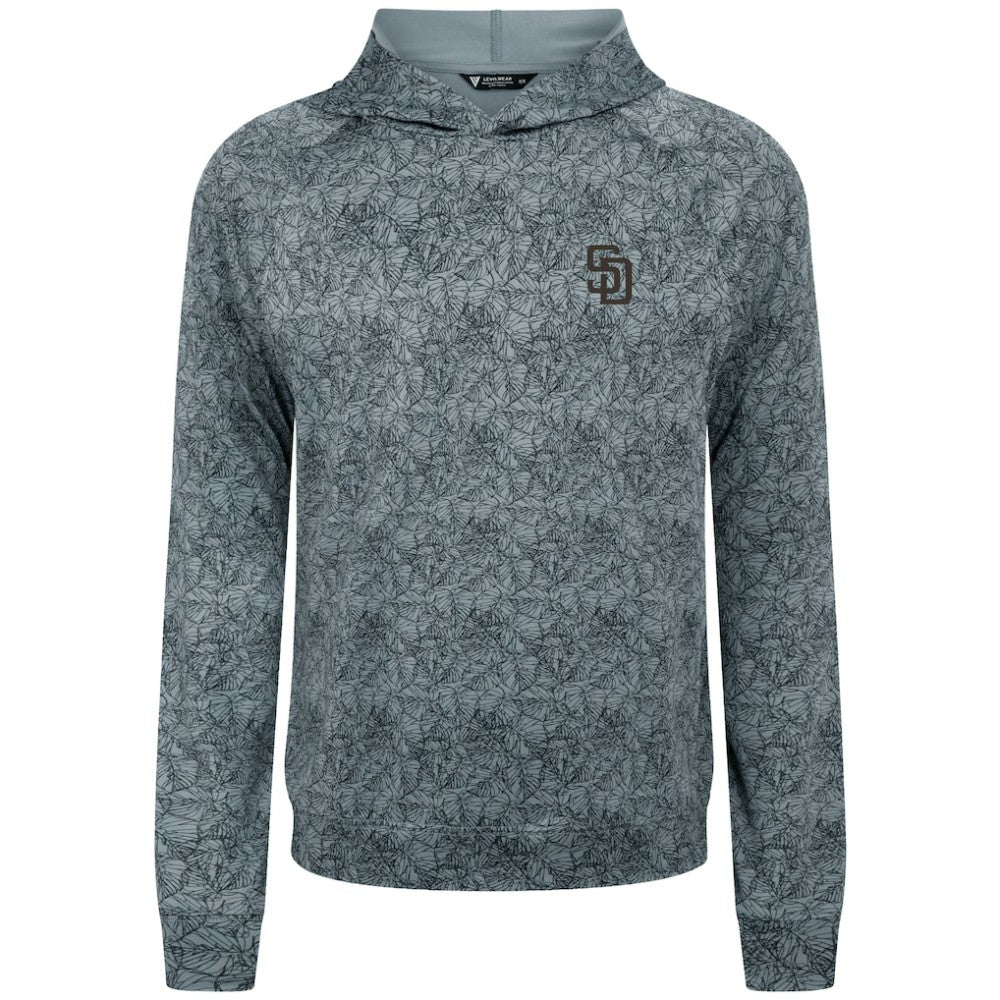 San Diego Padres Levelwear Albatross Raglan Hoodie - Gray