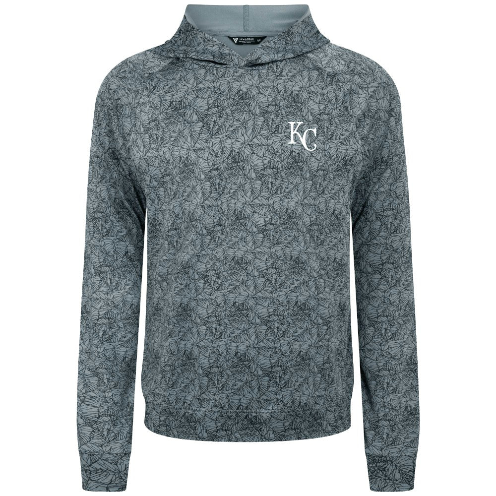 Kansas City Royals Levelwear Albatross Raglan Hoodie - Gray
