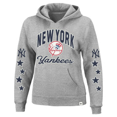 New York Yankees Women's Plus Size Starry Eye Hoodie - Heather Gray | 47 brand