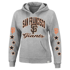 San Francisco Giants Women's Plus Size Starry Eye Hoodie - Heather Gray | 47 brand