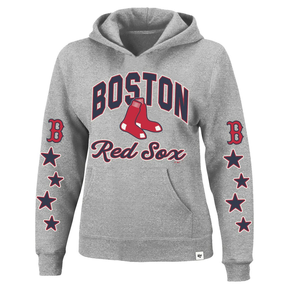 Boston Red Sox Women's Plus Size Starry Eye Hoodie - Heather Gray | 47 brand