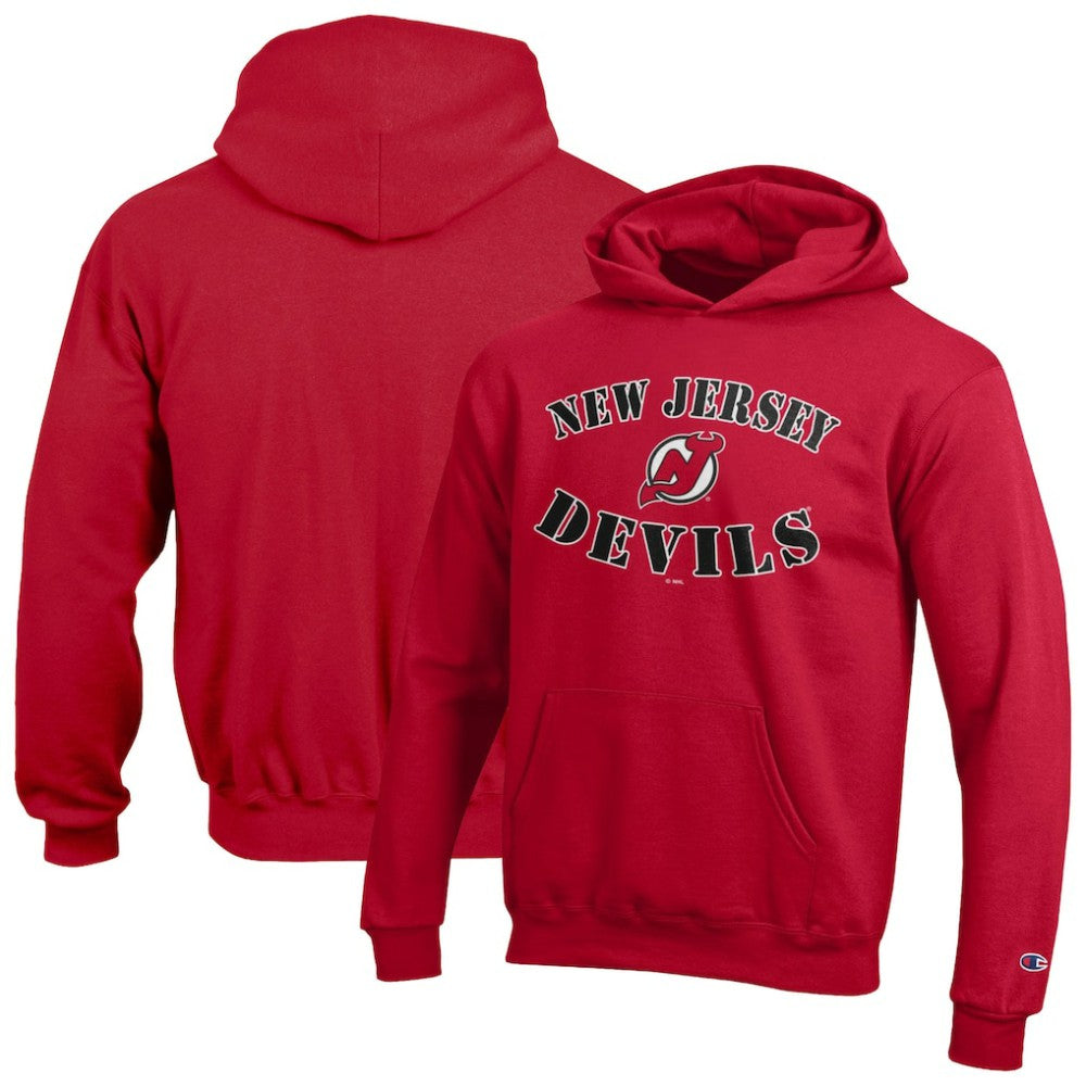 New Jersey Devils Champion Youth Fleece Powerblend Hoodie Red