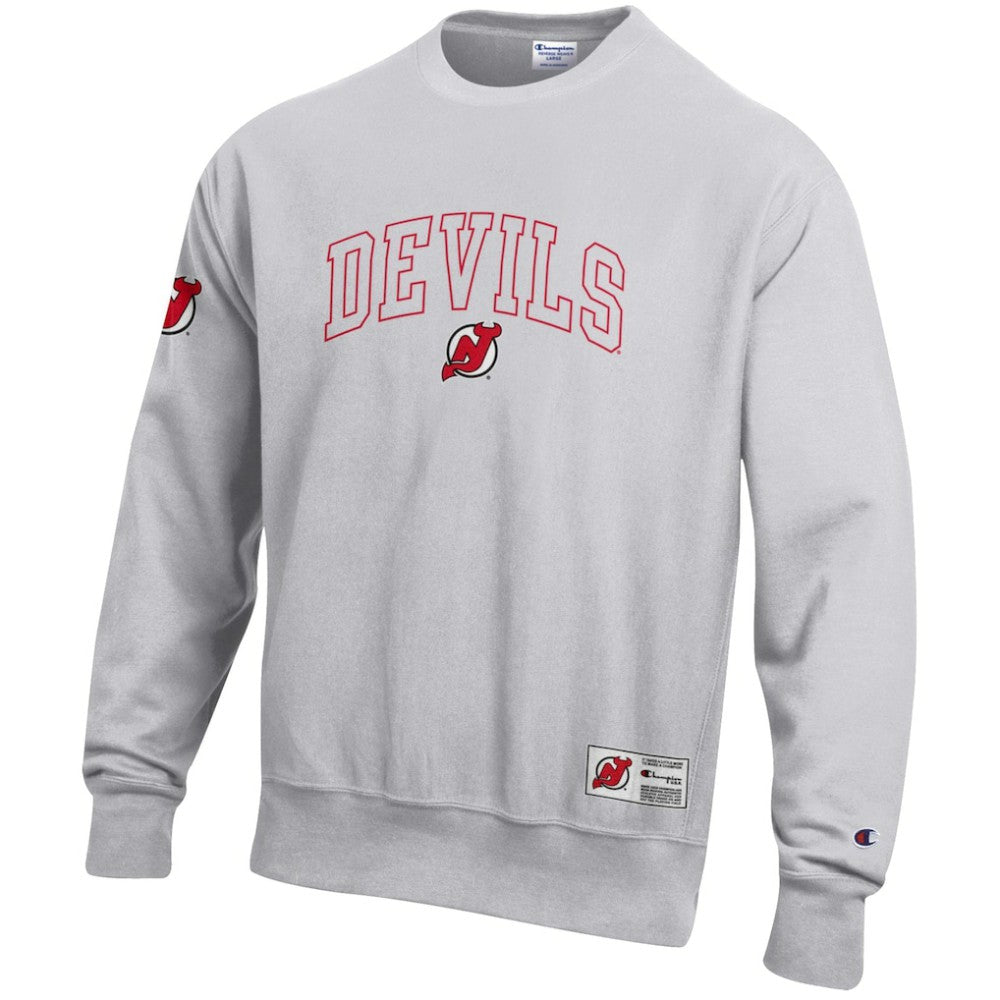 New Jersey Devils Champion Reverse Weave Fleece Sweatshirt Gray