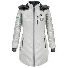 Philadelphia Eagles ActionHeat Women's 5V Battery Heated Long Puffer Full-Zip Hoodie Jacket - White discount