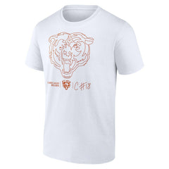 Caleb Williams Chicago Bears Outline Player T-Shirt - White discount