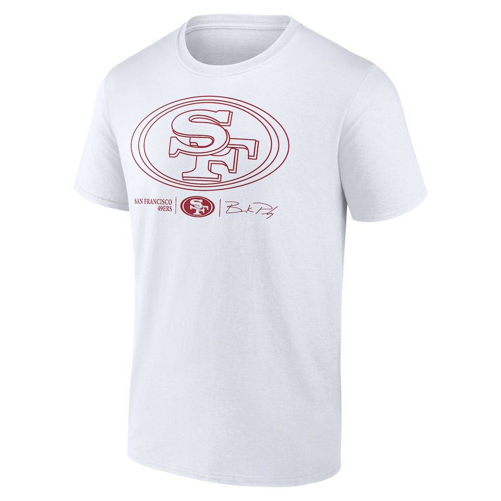 Brock Purdy San Francisco 49ers Outline Player T-Shirt - White cheap