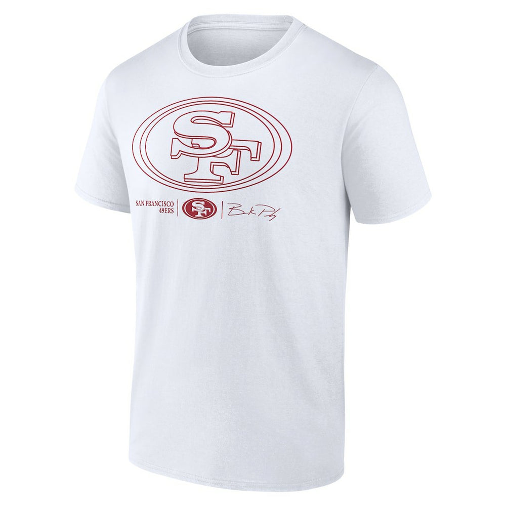 Brock Purdy San Francisco 49ers Outline Player T-Shirt - White cheap