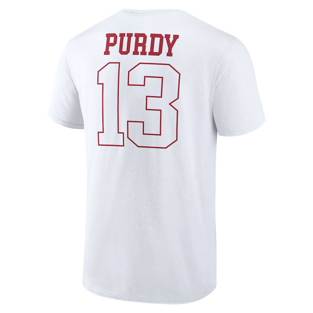 Brock Purdy San Francisco 49ers Outline Player T-Shirt - White cheap
