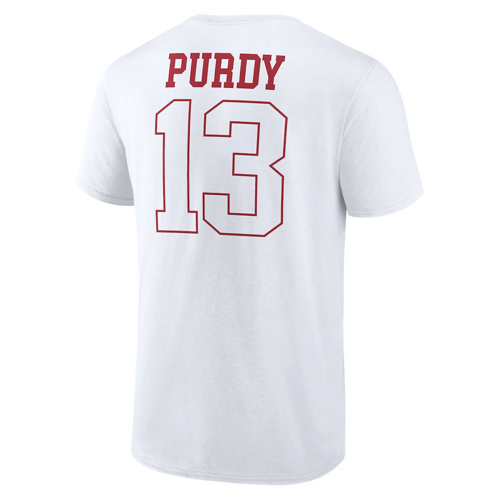 Brock Purdy San Francisco 49ers Outline Player T-Shirt - White cheap