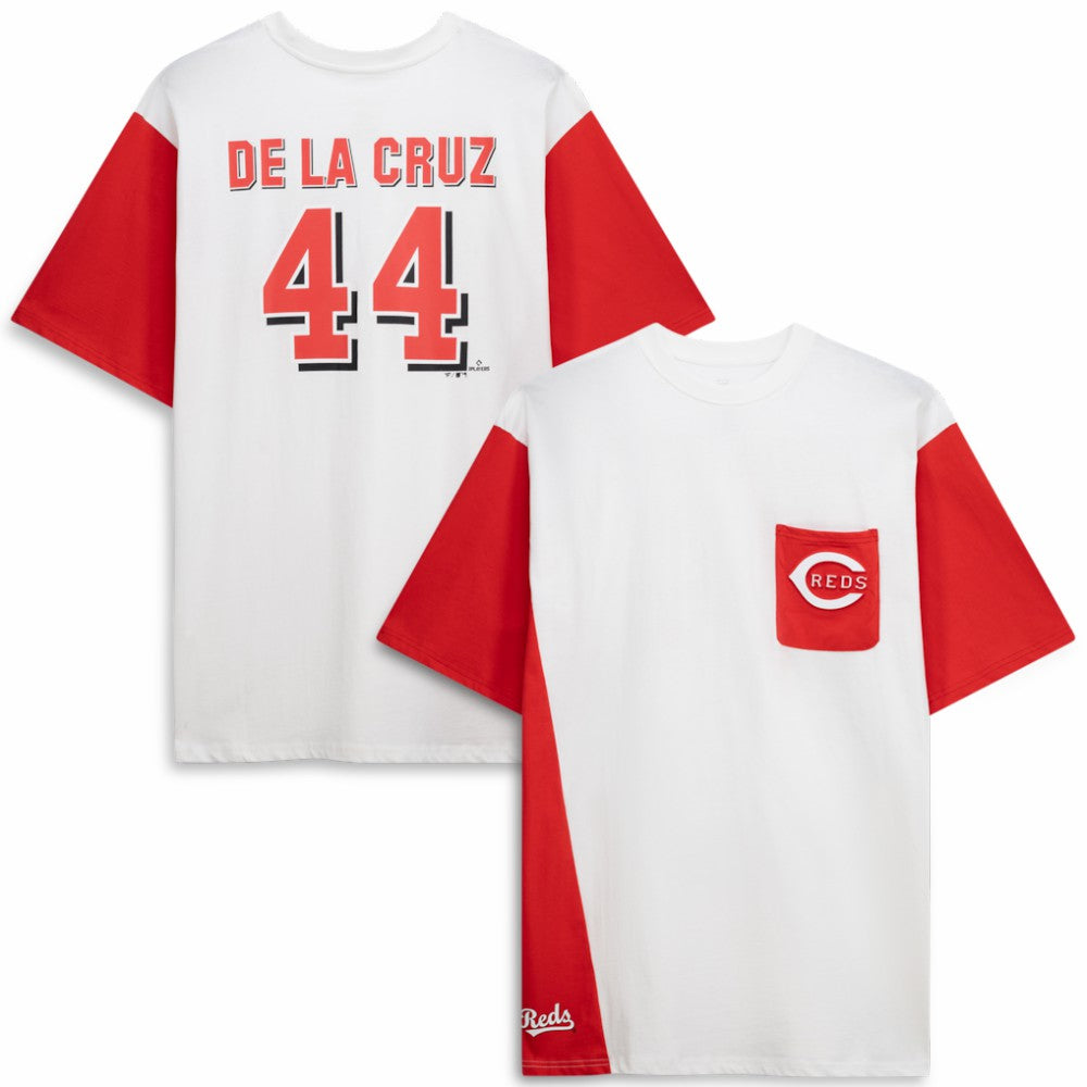 Elly De La Cruz Cincinnati Reds Profile Big & Tall Player Name & Number T-Shirt - White/Red