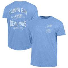 Tampa Bay Rays Champion Vintage 3-Hit Tri-Blend T-Shirt - Light Blue