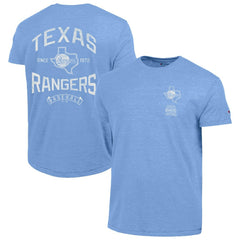 Texas Rangers Champion Vintage 3-Hit Tri-Blend T-Shirt - Light Blue