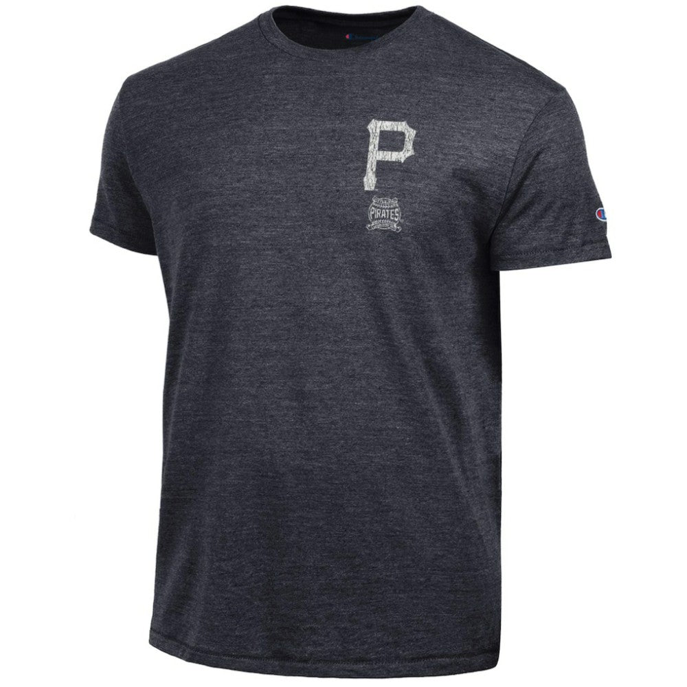 Pittsburgh Pirates Champion Vintage 3-Hit Tri-Blend T-Shirt - Black