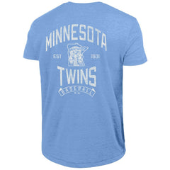 Minnesota Twins Champion Vintage 3-Hit Tri-Blend T-Shirt - Light Blue