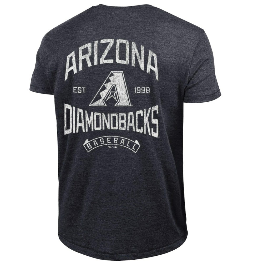 Arizona Diamondbacks Champion Vintage 3-Hit Tri-Blend T-Shirt - Black
