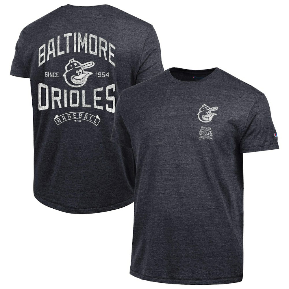 Baltimore Orioles Champion Vintage 3-Hit Tri-Blend T-Shirt - Black
