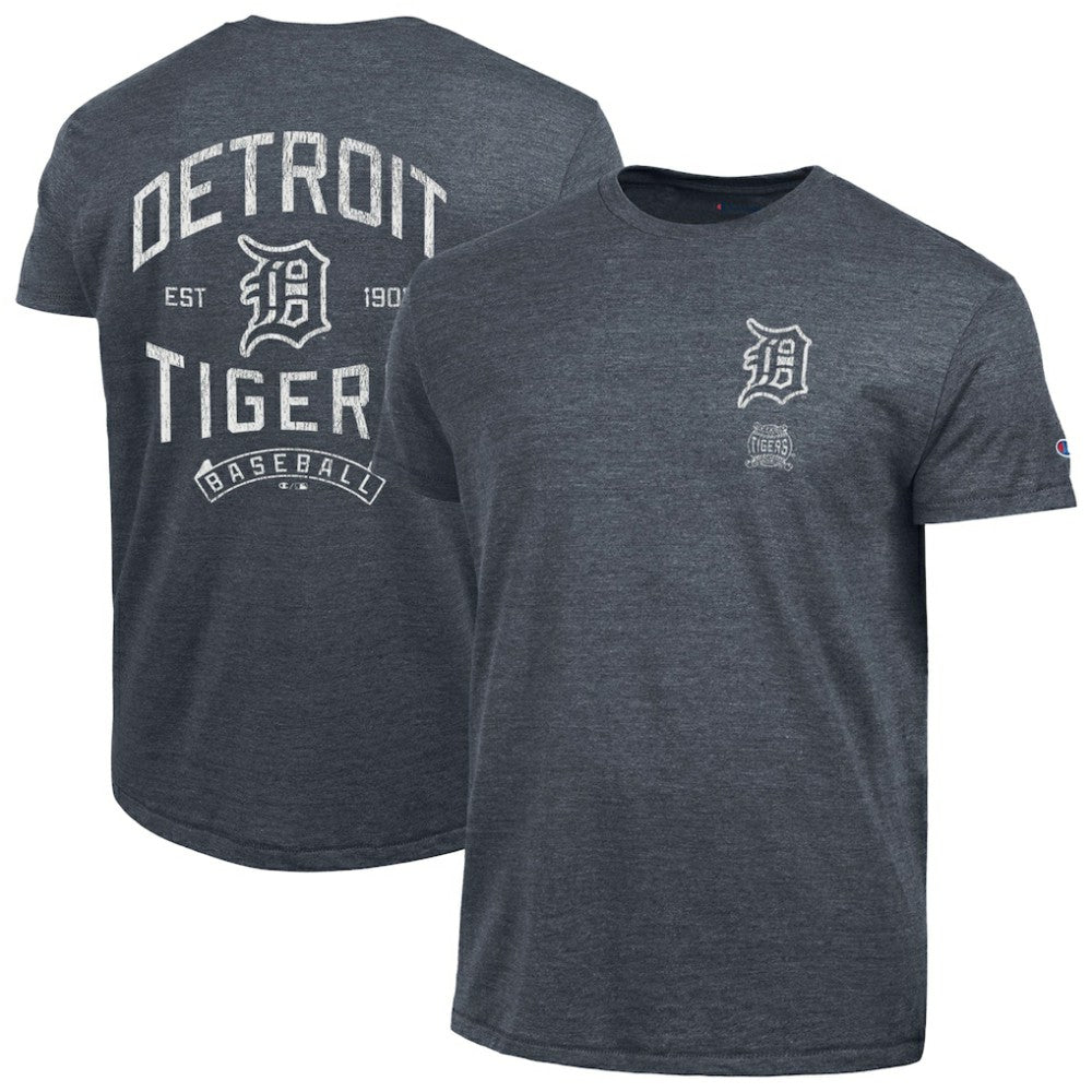 Detroit Tigers Champion Vintage 3-Hit Tri-Blend T-Shirt - Navy