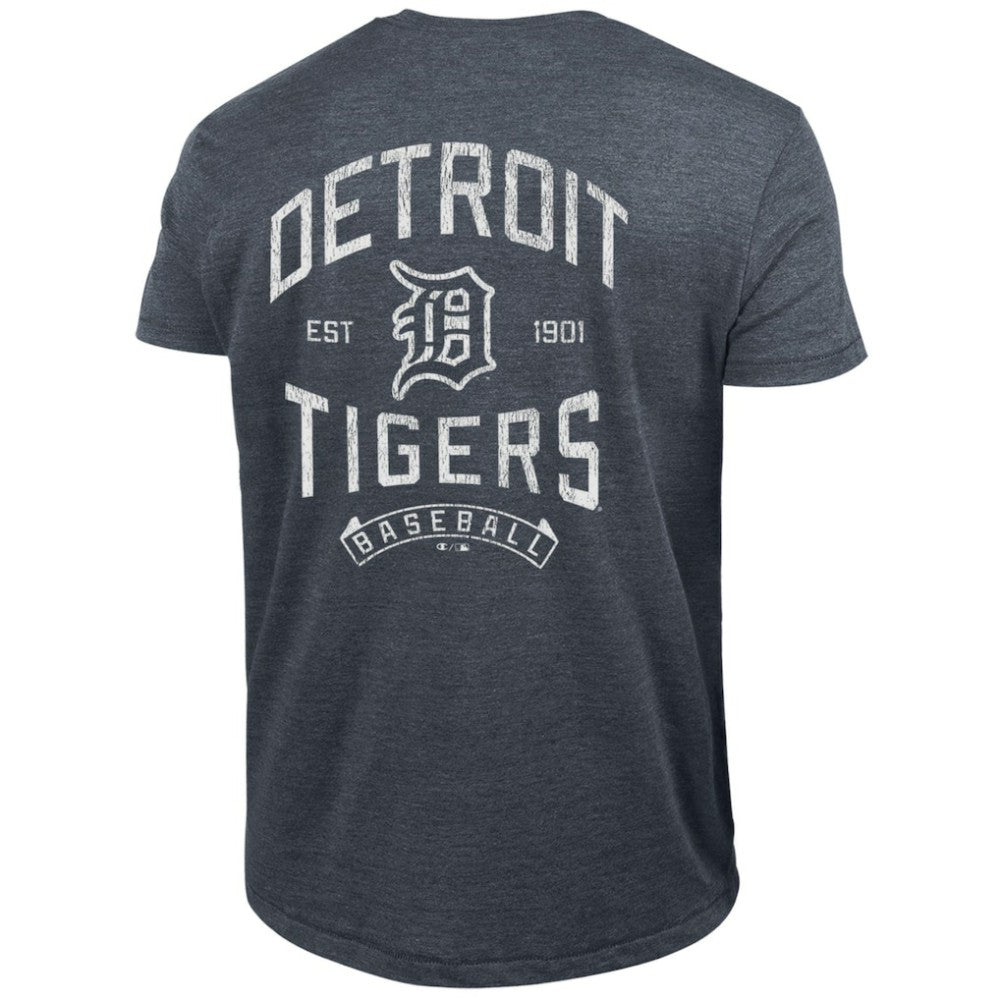 Detroit Tigers Champion Vintage 3-Hit Tri-Blend T-Shirt - Navy