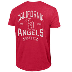 Los Angeles Angels Champion Vintage 3-Hit Tri-Blend T-Shirt - Red