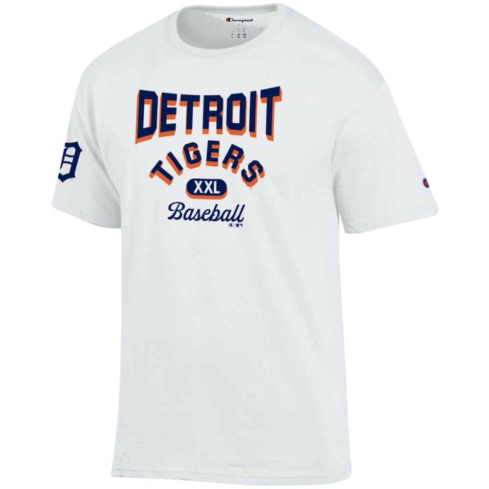 Detroit Tigers Champion 3-Hit Jersey T-Shirt - White
