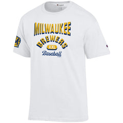 Milwaukee Brewers Champion 3-Hit Jersey T-Shirt - White